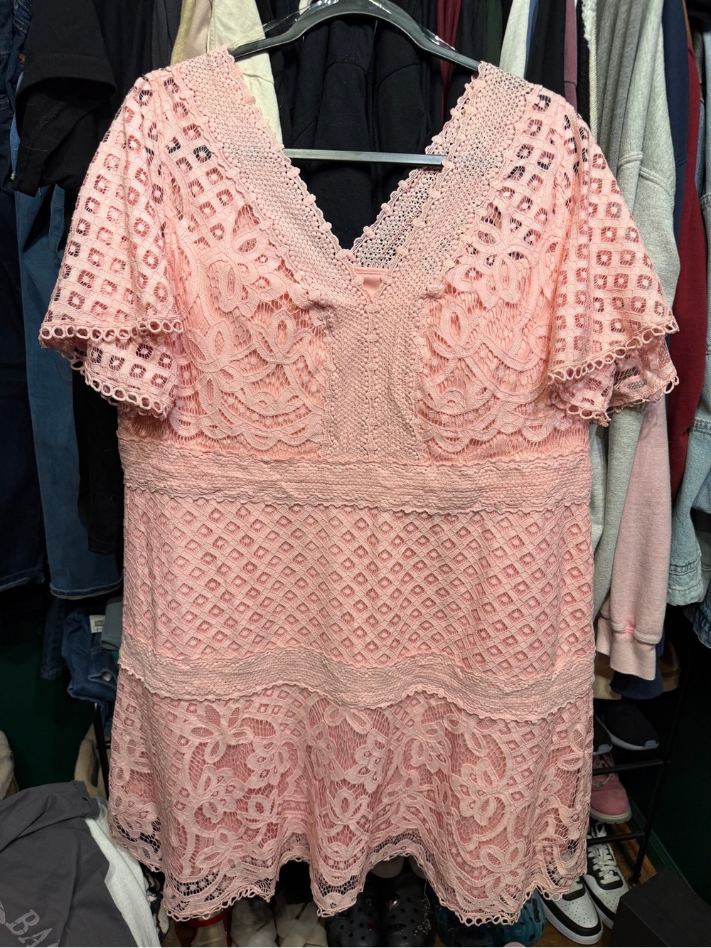 Simply Emma Blush Pink Lace Top